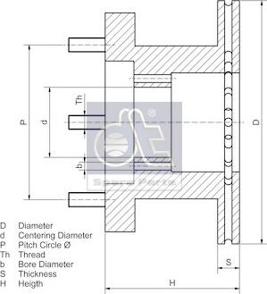 DT Spare Parts 7.36043 - Əyləc Diski furqanavto.az