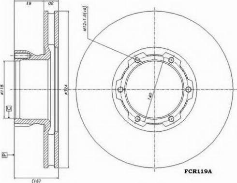 Duron DCR119A - Əyləc Diski furqanavto.az