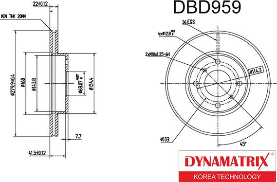 Dynamatrix DBD959 - Əyləc Diski furqanavto.az