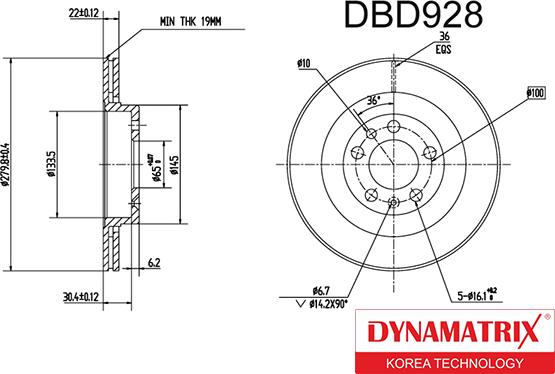 Dynamatrix DBD928 - Əyləc Diski furqanavto.az
