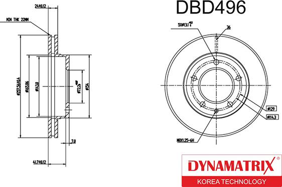 Dynamatrix DBD496 - Əyləc Diski furqanavto.az