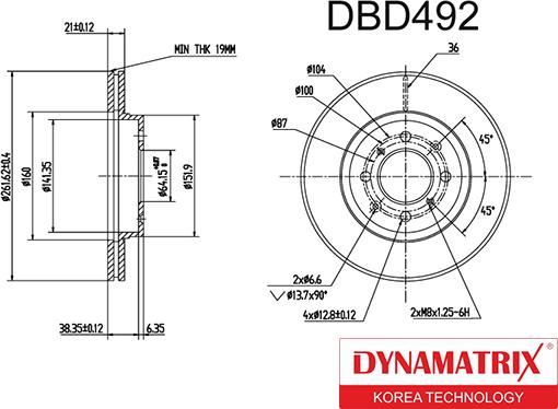 Dynamatrix DBD492 - Əyləc Diski furqanavto.az