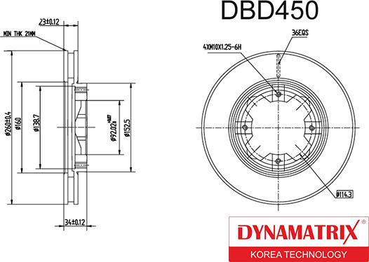 Dynamatrix DBD450 - Əyləc Diski furqanavto.az