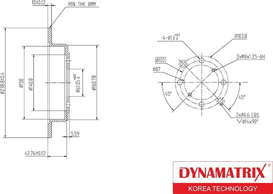 Dynamatrix DBD468 - Əyləc Diski furqanavto.az