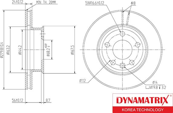 Dynamatrix DBD427 - Əyləc Diski furqanavto.az