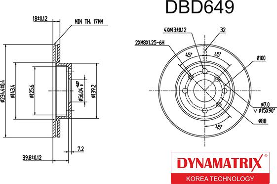 Dynamatrix DBD649 - Əyləc Diski furqanavto.az