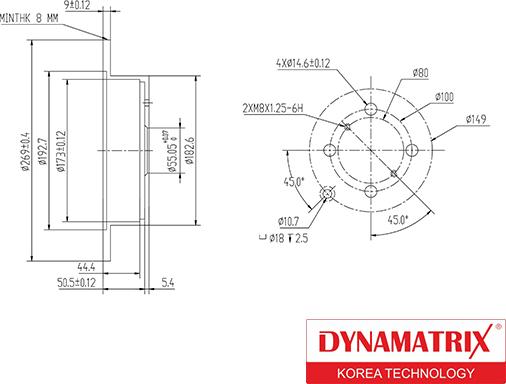 Dynamatrix DBD1417 - Əyləc Diski furqanavto.az