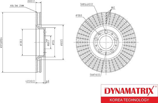 Dynamatrix DBD1426 - Əyləc Diski furqanavto.az