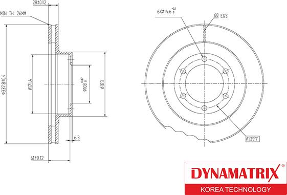 Dynamatrix DBD1594 - Əyləc Diski furqanavto.az