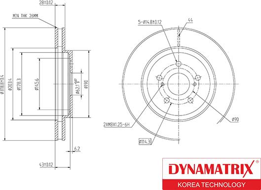 Dynamatrix DBD1544 - Əyləc Diski furqanavto.az