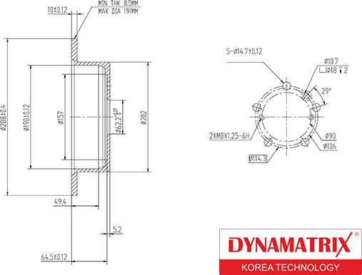 Dynamatrix DBD1545 - Əyləc Diski furqanavto.az