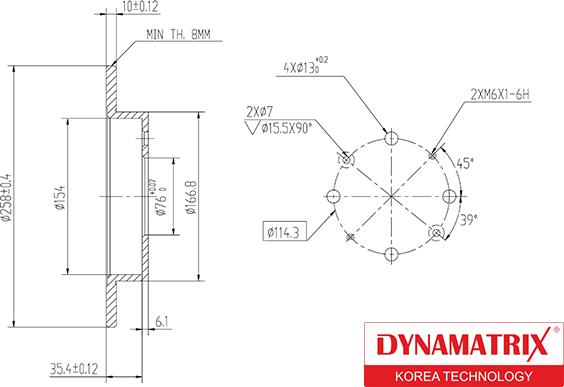 Dynamatrix DBD1541 - Əyləc Diski furqanavto.az