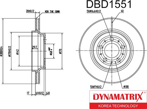 Dynamatrix DBD1551 - Əyləc Diski furqanavto.az