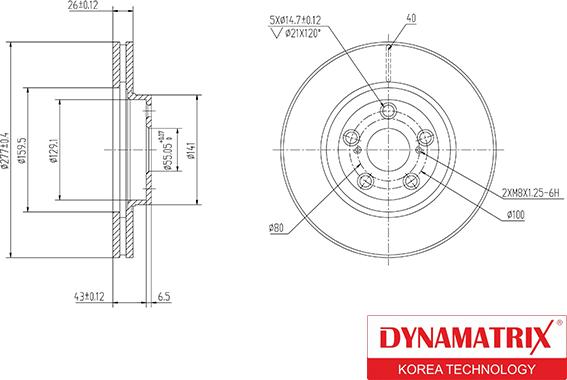 Dynamatrix DBD1508 - Əyləc Diski furqanavto.az