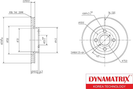 Dynamatrix DBD1587 - Əyləc Diski furqanavto.az