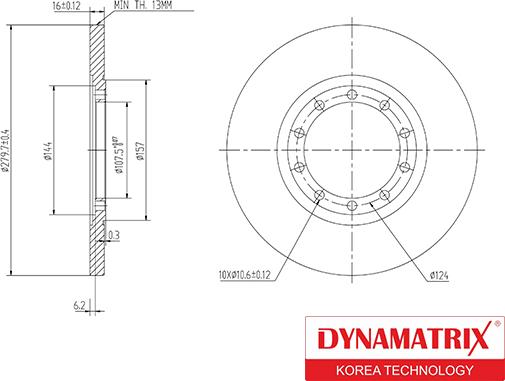 Dynamatrix DBD1537 - Əyləc Diski furqanavto.az