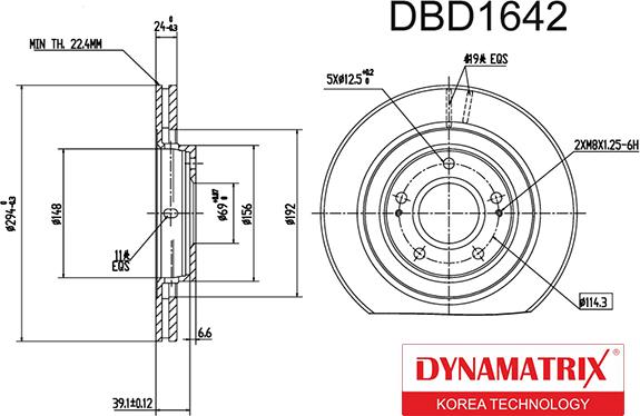 Dynamatrix DBD1642 - Əyləc Diski furqanavto.az