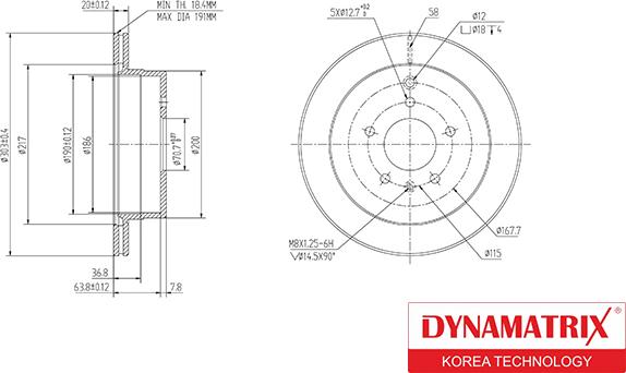 Dynamatrix DBD1660 - Əyləc Diski furqanavto.az