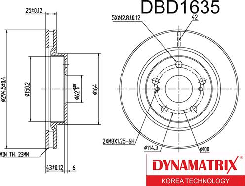 Dynamatrix DBD1635 - Əyləc Diski furqanavto.az