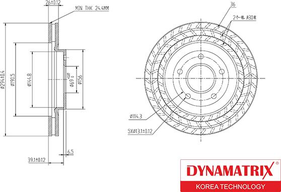 Dynamatrix DBD1624 - Əyləc Diski furqanavto.az