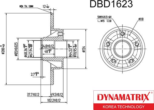 Dynamatrix DBD1623 - Əyləc Diski furqanavto.az