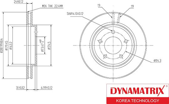 Dynamatrix DBD1059 - Əyləc Diski furqanavto.az