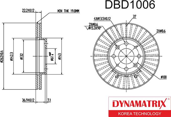 Dynamatrix DBD1006 - Əyləc Diski furqanavto.az