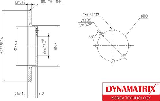 Dynamatrix DBD1000 - Əyləc Diski furqanavto.az