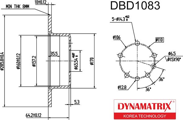 Dynamatrix DBD1083 - Əyləc Diski furqanavto.az