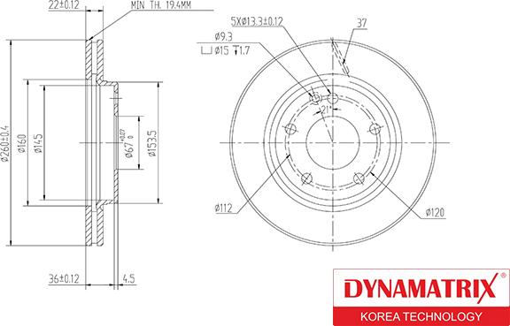 Dynamatrix DBD1035 - Əyləc Diski furqanavto.az