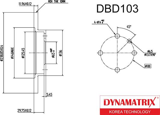 Dynamatrix DBD103 - Əyləc Diski www.furqanavto.az