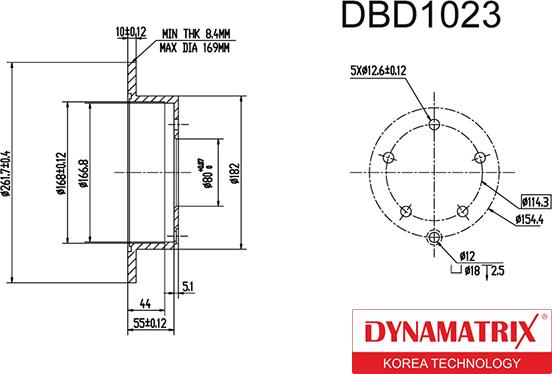 Dynamatrix DBD1023 - Əyləc Diski furqanavto.az