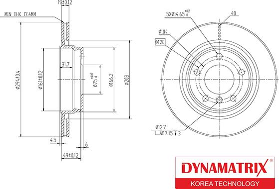 Dynamatrix DBD1073 - Əyləc Diski furqanavto.az