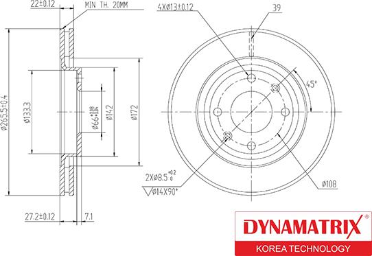 Dynamatrix DBD1140 - Əyləc Diski furqanavto.az