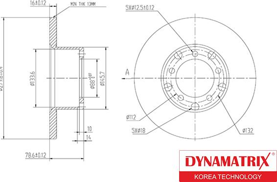 Dynamatrix DBD116A - Əyləc Diski furqanavto.az