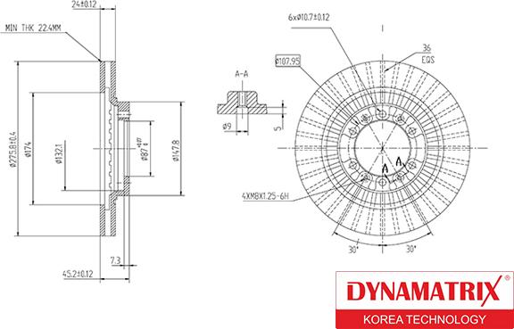 Dynamatrix DBD1109 - Əyləc Diski furqanavto.az