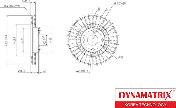 Dynamatrix DBD1105 - Əyləc Diski furqanavto.az