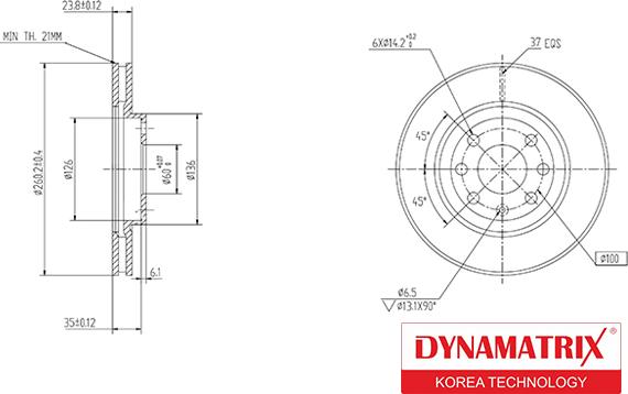 Dynamatrix DBD1131 - Əyləc Diski furqanavto.az