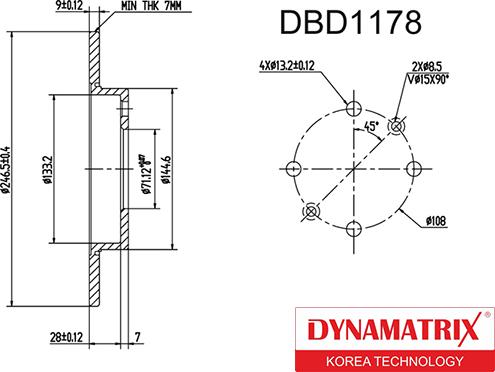 Dynamatrix DBD1178 - Əyləc Diski furqanavto.az
