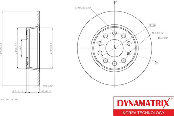 Dynamatrix DBD1895 - Əyləc Diski furqanavto.az