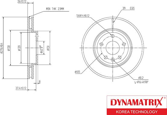 Dynamatrix DBD1869 - Əyləc Diski furqanavto.az