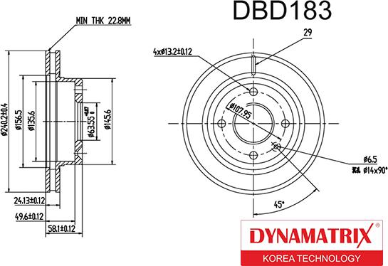Dynamatrix DBD183 - Əyləc Diski furqanavto.az
