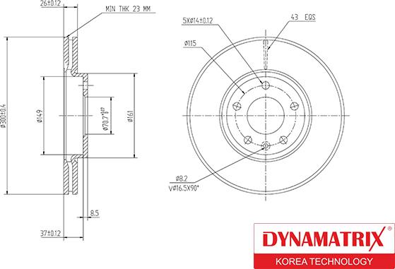 Dynamatrix DBD1870 - Əyləc Diski furqanavto.az