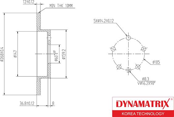 Dynamatrix DBD1872 - Əyləc Diski furqanavto.az