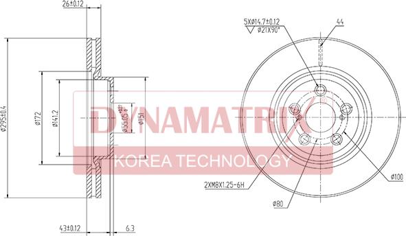 Dynamatrix DBD1315 - Əyləc Diski furqanavto.az