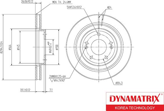 Dynamatrix DBD1292 - Əyləc Diski furqanavto.az