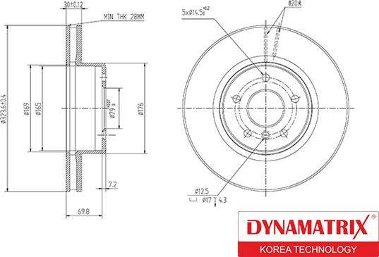 Dynamatrix DBD1242 - Əyləc Diski furqanavto.az