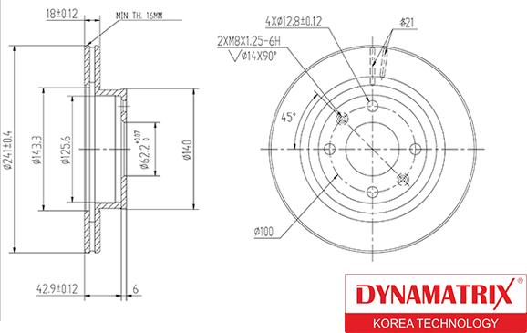 Dynamatrix DBD1268 - Əyləc Diski furqanavto.az