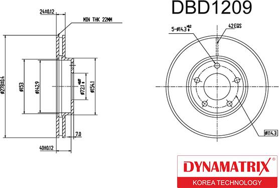 Dynamatrix DBD1209 - Əyləc Diski furqanavto.az