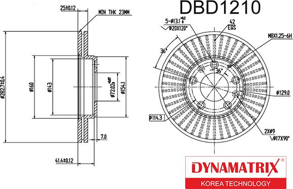 Dynamatrix DBD1210 - Əyləc Diski furqanavto.az